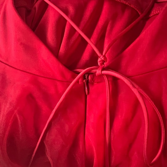 Ballerina Style Red Dress, Size Large - Picture 3 of 6